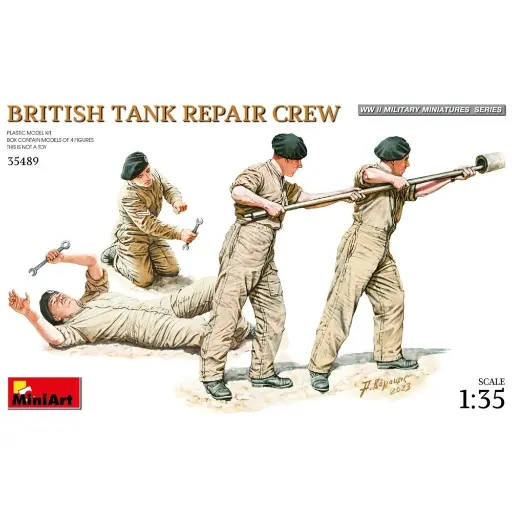 [MI550035489] Set de 4 figurines Équipage de char britannique - MINIART 550035489 - 1/35