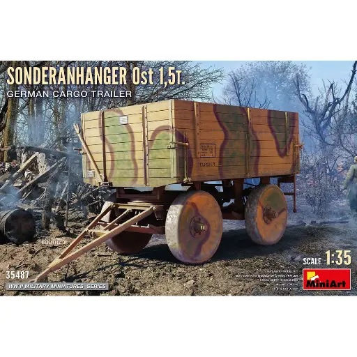 [MI550035487] Remorque allemande Sonderanhänger Ost 1,5t  - MINIART 550035487 - 1/35