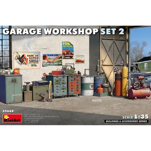 [MI550035668] Garage Workshop Set #2 - MINIART 550035668 - 1/35