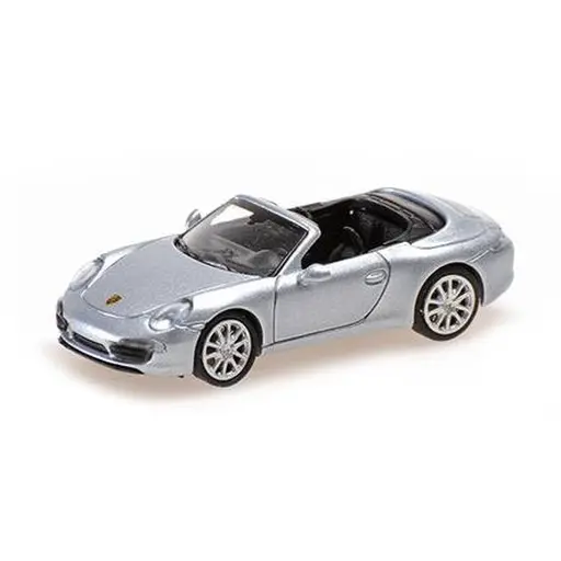 [MI870068032] Porsche 911 Cabriolet 2012 argent - Minichamps 870068032 - 1/87 HO