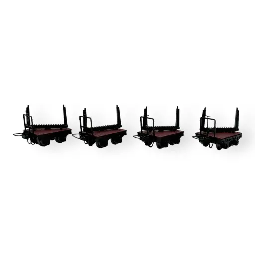 [MI5109] 4 wagons Allemands de train de tranchées - Minitrains 5109 - HOe 1/87 - 2R