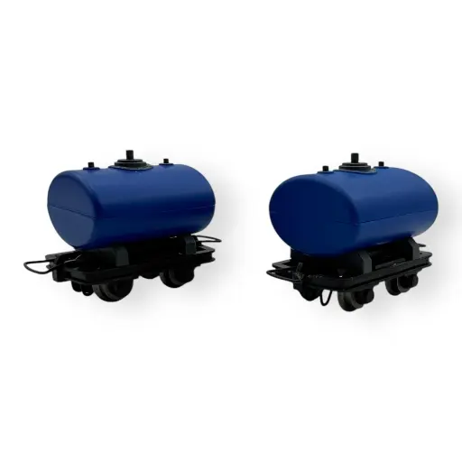 [MI5111] 2 wagons citernes bleus - Minitrains 5111 - HOe 1/87 - 2R
