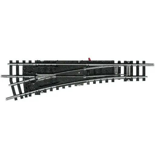 [TR14938] Aiguillage gauche Coeur Pola Minitrix 14938 15° 112.6 mm - N : 1/160 - code 80