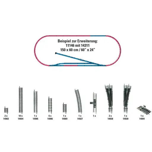 [TR14311] Kit d'extension de rail H1
