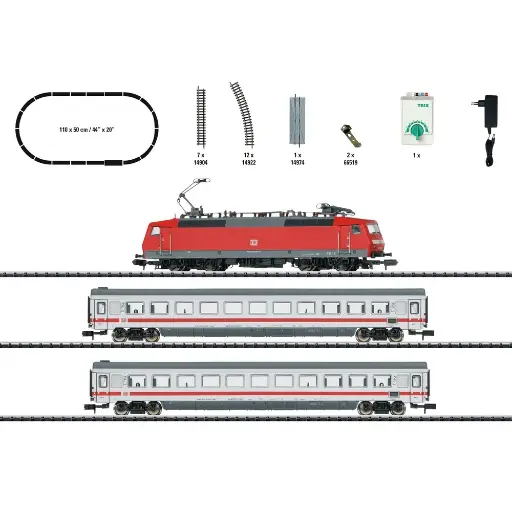 [TR11150] Set de départ "Intercités" MiniTrix 11150 - N 1/160 - DB / AG - EP VI
