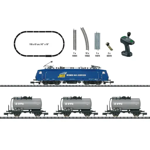 [TR11158] Coffret de départ "Train de marchandises" série 120 - MiniTrix 11158 - N 1/160 - AG - 2R - EP VI - Digitale