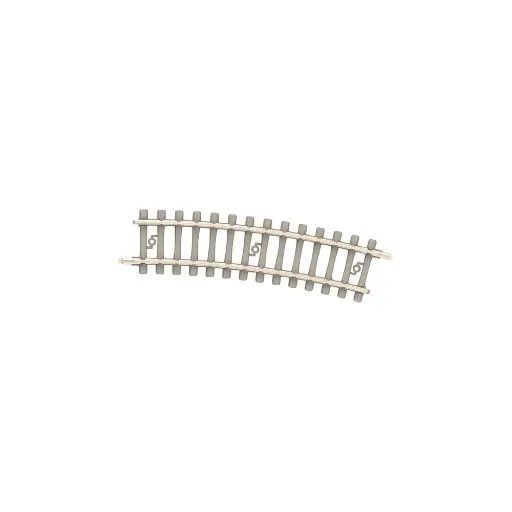 [TR14524] Rail courbe traverses béton - Minitrix 14524 - N 1/160 - Code 60 - Rayon 228,2mm - 2R