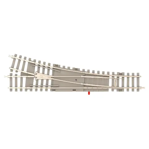 [TR14539] Aiguillage droit traverses béton - Minitrix 14539 - N 1/160 - Code 60 - angle 15° - Longueur 112,6mm - 2R