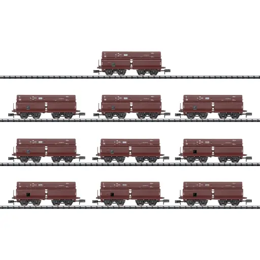[TR15013] Coffret de wagons électrique à déchargement automatique - Minitrix T15013 - DRB - N 1/160 - Ep.II - Analogique - 2R