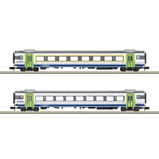 [TR18294] Coffret de voitures grandes lignes "GOLDENPASSLINE" - Minitrix T18294 - BLS - N 1/160 - EP. VI - 2R