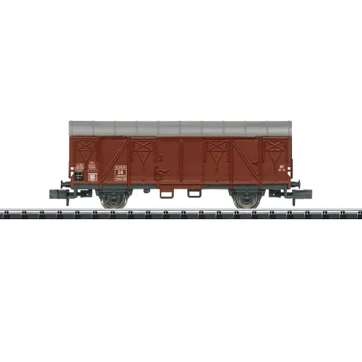[TR18100] Wagon marchandises Hobby type Gmms 40 - Minitrix T18100 - DB - N 1/160 - EP. III - 2R