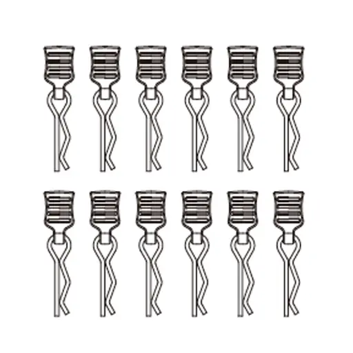 Clips de carrosserie (x12) - MJX M001 - 1/14 et 1/16