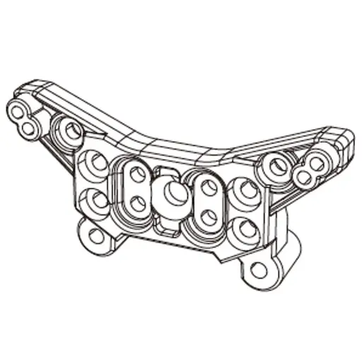 [MJX14180B] Support d'amortisseur arrière pour Hyper Go - MJX 14180B - 1/14