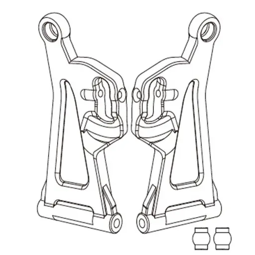 [MJX14220B] Triangles de suspension inférieures avant (x2) pour Hyper Go - MJX 14220B - 1/14