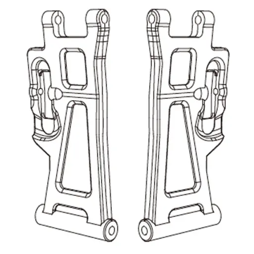[MJX14250B] Triangles de suspension inférieurs arrière (x2) - MJX 14250B - 1/14