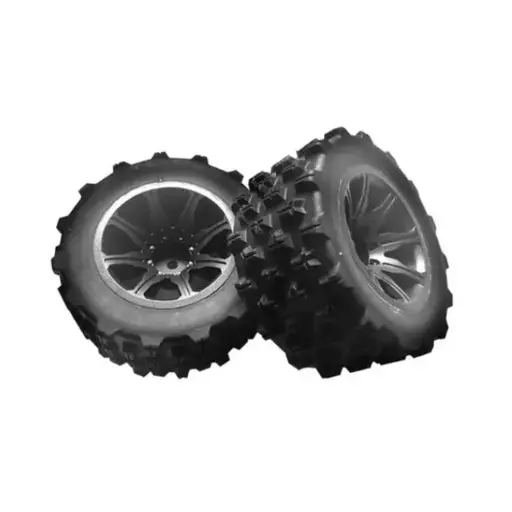 [MJX14300D2] Roues d'origine (x2) pour Hyper Go 14209 - MJX 14300D2 - 1/14