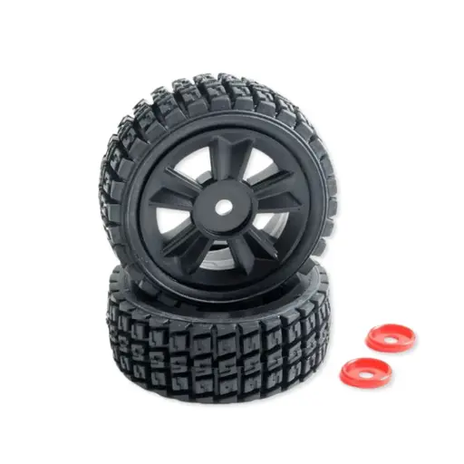 [MJX1415A1] Roues en caoutchouc tendre (x2) pour Hyper Go - MJX 1415A1 - 1/16