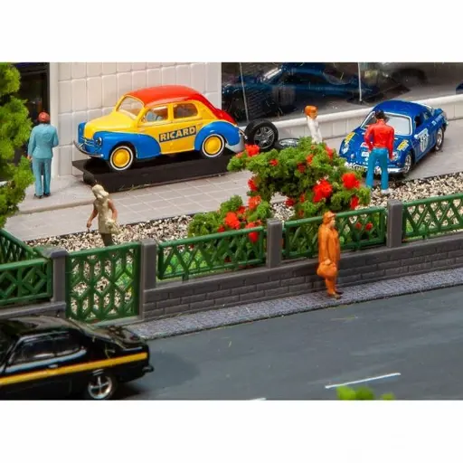 [MK2022] Maquette clôture de jardin livrée verte et grise - MKD 2022 - HO 1/87 -