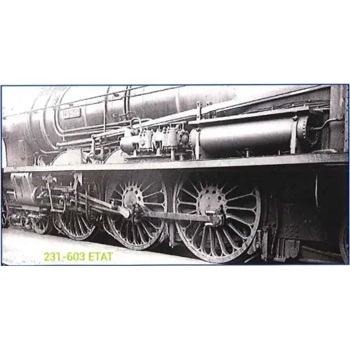 [HO-MX.003-5] Locomotive à vapeur ÉTAT Pacific 231-603, Batignolles, tender 22516, «La Nestor Léonard »