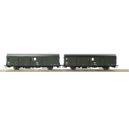 [MW30303] Lot de 2 fourgons type Dqd2m - Models world 30303 - HO 1/87 - SNCF