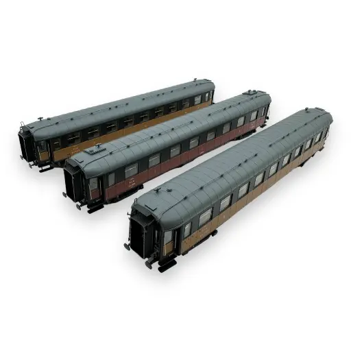Coffret de 3 voitures voyageur OCEM - Models World 40925 - EP II - HO 1/87 - 2R
