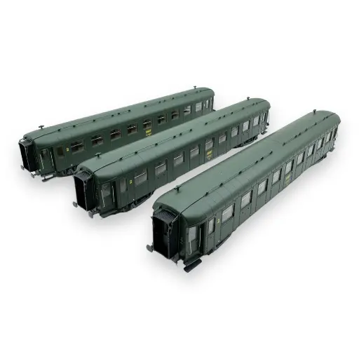 Coffret de 3 voitures voyageur OCEM - Models World 40933 - EP IV - HO 1/87 - 2R