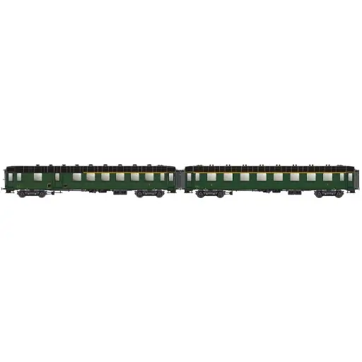 [MW40906] Set de 2 voitures OCEM parois-lisses A8myfi & A5Dmyi - Models World 40906 - HO 1/87 - SNCF - Ep III - 2R