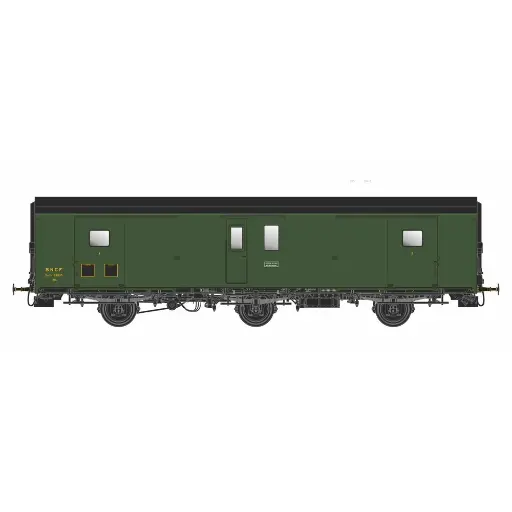 [MW101] Fourgon Dqd²m PLM 3 essieux métallisé - Models World MW 101 - HO 1/87 - SNCF - Ep IIIb - 2R