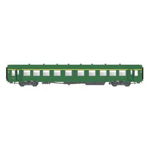 [MW40030] Voiture voyageurs USI longue A4t4t U62, vert, chauffage autonome, marquage 1956, bogies Y24 - Models World 40030 - HO 1/87 - SNCF - Ep IIId - 2R