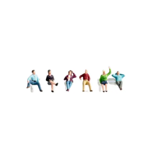 [NO15540] Lot de 6 personnages assis - NOCH 15540 - HO 1/87