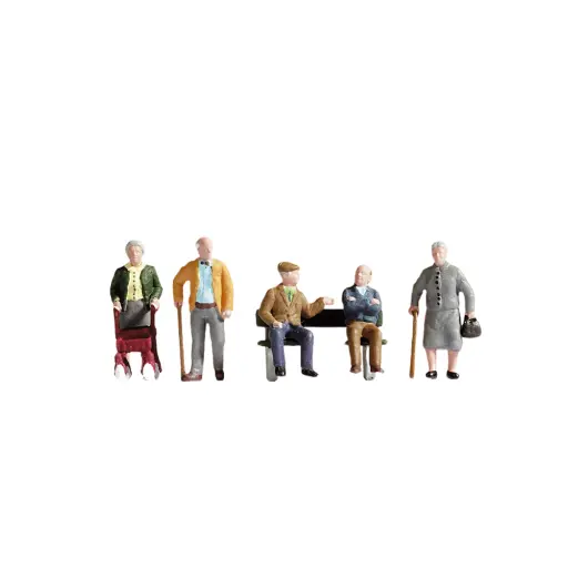 [NO15551] Lot de 5 personnes âgées NOCH 15551- HO 1/87