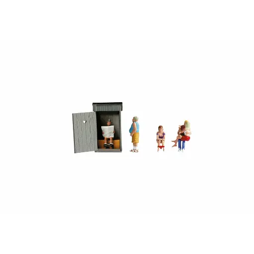 [NO15560] Petit coin extérieur - Noch 15560 - HO 1/87 - 5 personnages