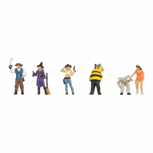 [NO15589] Grands parents et petits enfants / 5 figurines + accessoires