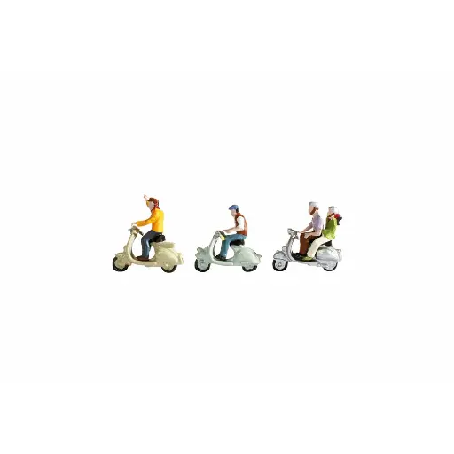 [NO15910] Conducteurs de scooters - Noch 15910 - HO 1/87