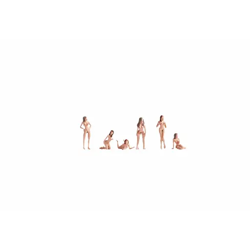 [NO15958] Lot de 6 Modèles Femmes Nues - Hauteur 20mm - Noch 15958 - HO : 1/87