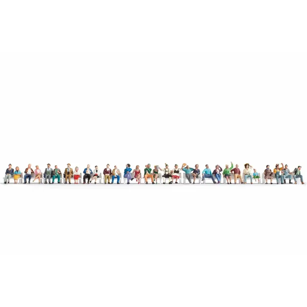 72 personnages assis et debout à peindre - HO 1/87 - NOCH 14985