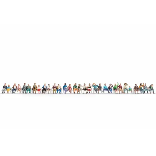 [NO16045] Lot de 30 personnages assis - Noch 16045 - HO 1/87