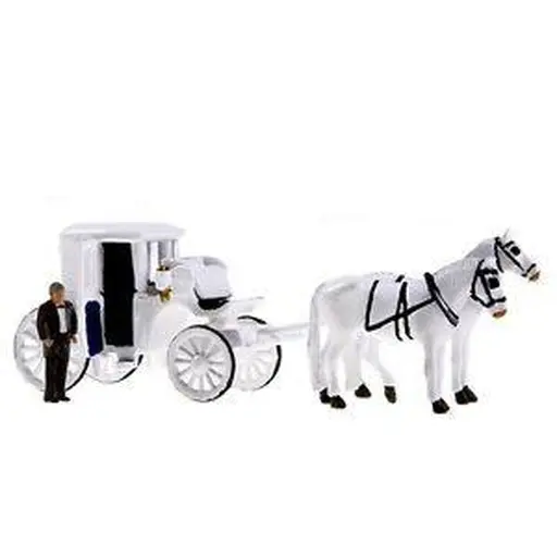 [NO16706] Chevaux +  calèche de mariage