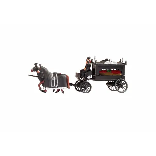 [NO16714] Corbillard tiré par 2 chevaux - Noch 16714 - HO 1/87