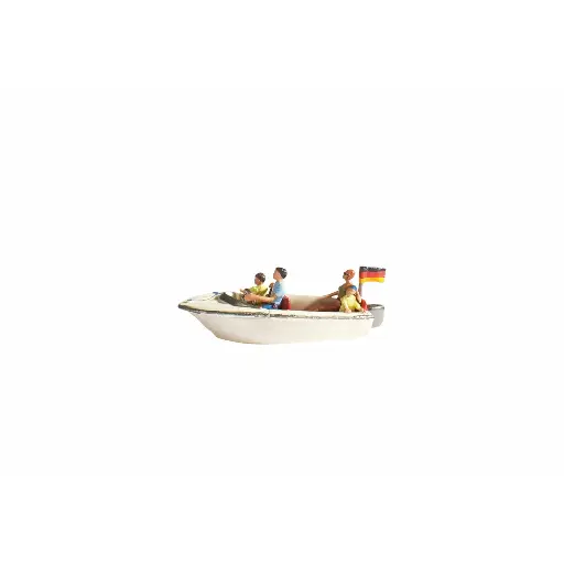 [NO16820] Un bateau de pêche à moteur avec personnages - NOCH 16820 - HO 1/87