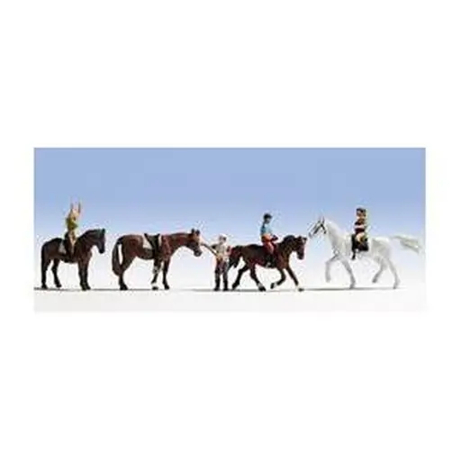 [NO36630] 4 cavaliers et 4 chevaux
