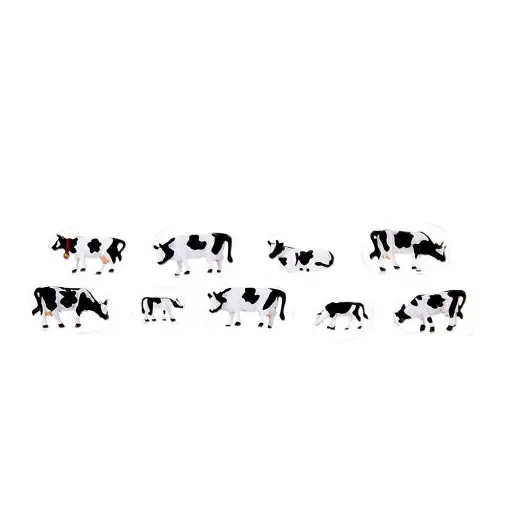[NO36721] 9 vaches noires et blanches