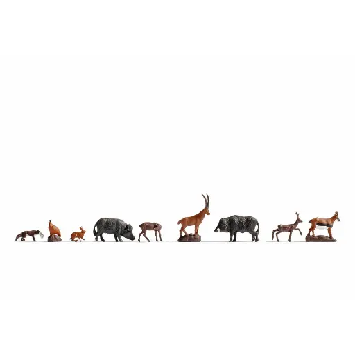 [NO36745] Lot de 9 Animaux de la forêt Noch 36745 - N 1:160