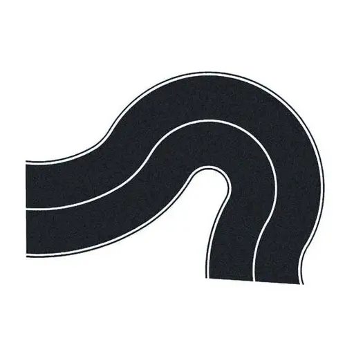 [NO60707] Courbe universelle de route de campagne - Noch 60707 - HO 1/87 - 2 pièces