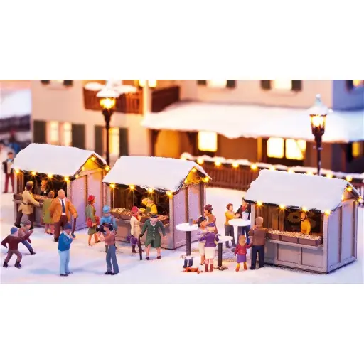 [NO66412] Chalets du marché de noël - Noch 66412 - HO 1/87