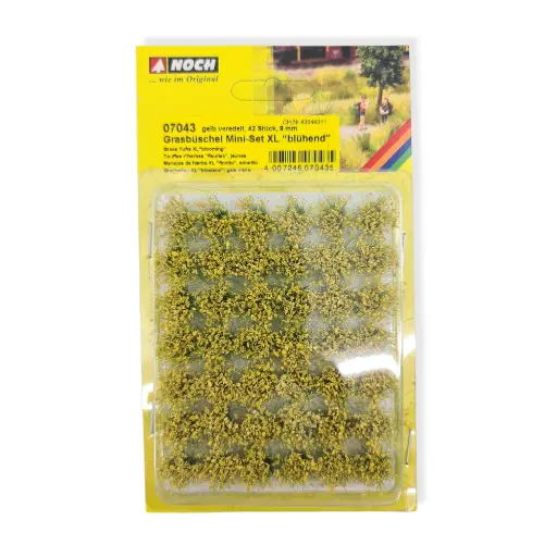 [NO07043] Lot 42 touffes d'herbes "floraison"  9mm - HO 1/87 - NOCH 07043