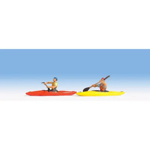 [NO16809] 2 kayakistes - lot de 2 couleurs variées NOCH 16809 - HO 1/87
