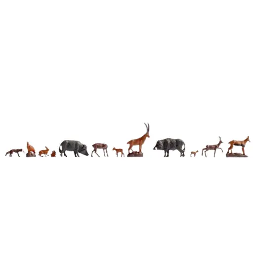 [NO15745] Lot de 9 Animaux de la forêt Noch 15745 - HO 1/87