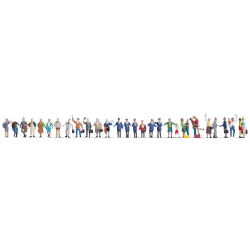 [NO16041] Lot de 30 figurine "À la gare" NOCH 16041 - HO 1/87