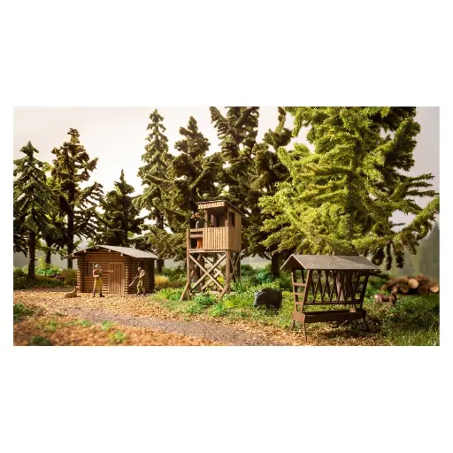 [NO66806] Set de décoration "À la chasse", Lasercut NOCH 66806 - HO 1/87